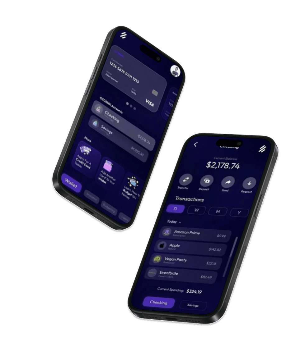 Web application interface shown on mobile 